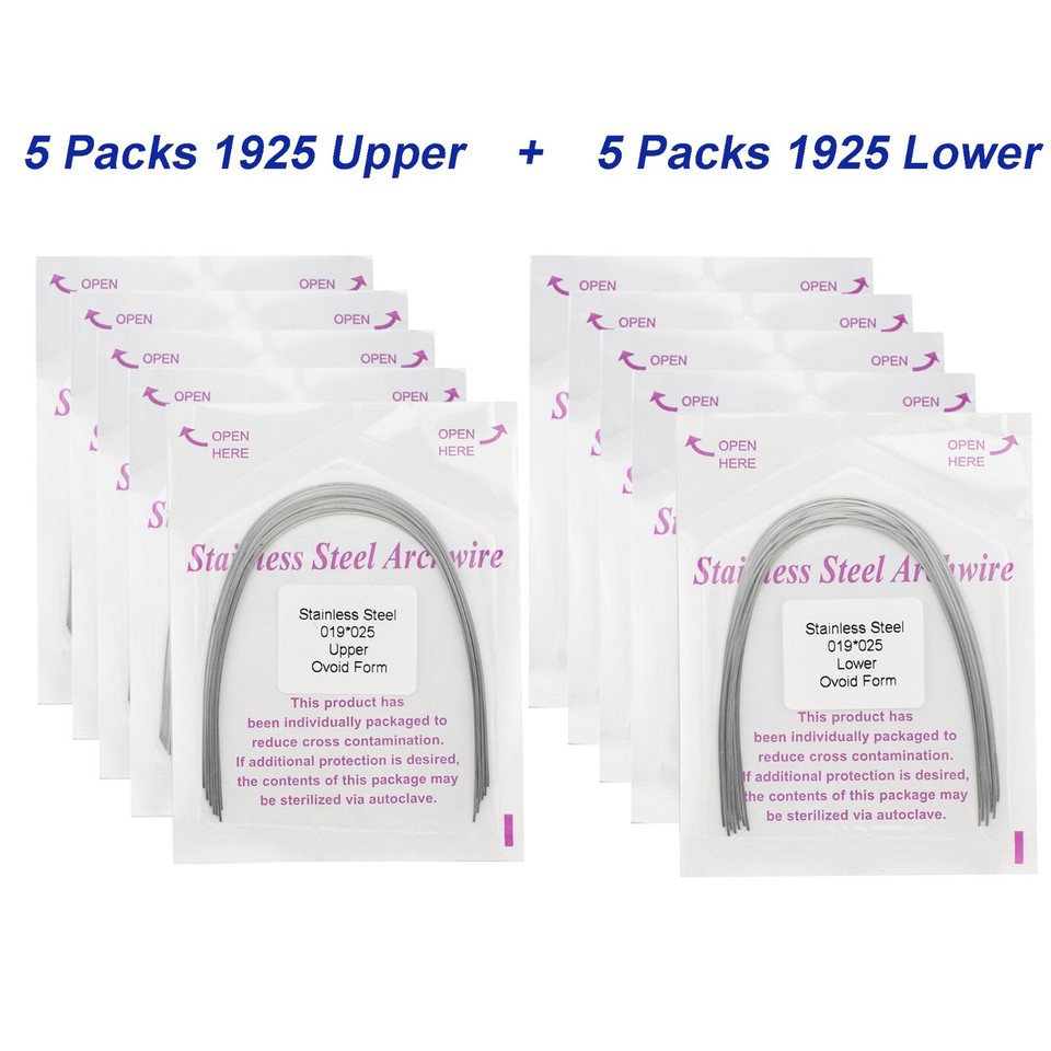 100 Fils Orthodontiques En Acier Inox Rectangulaires Ovoïdes - Pour Dentisterie, Labo