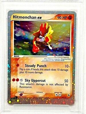 2003 Pokémon EX Ruby & Sapphire Hitmonchan EX Holo #98 PSA 8 NM-MT
