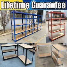 Adjustable 5 Tier Metal Storage Shelving Unit Bay Shelf Workshop Display Cabinet