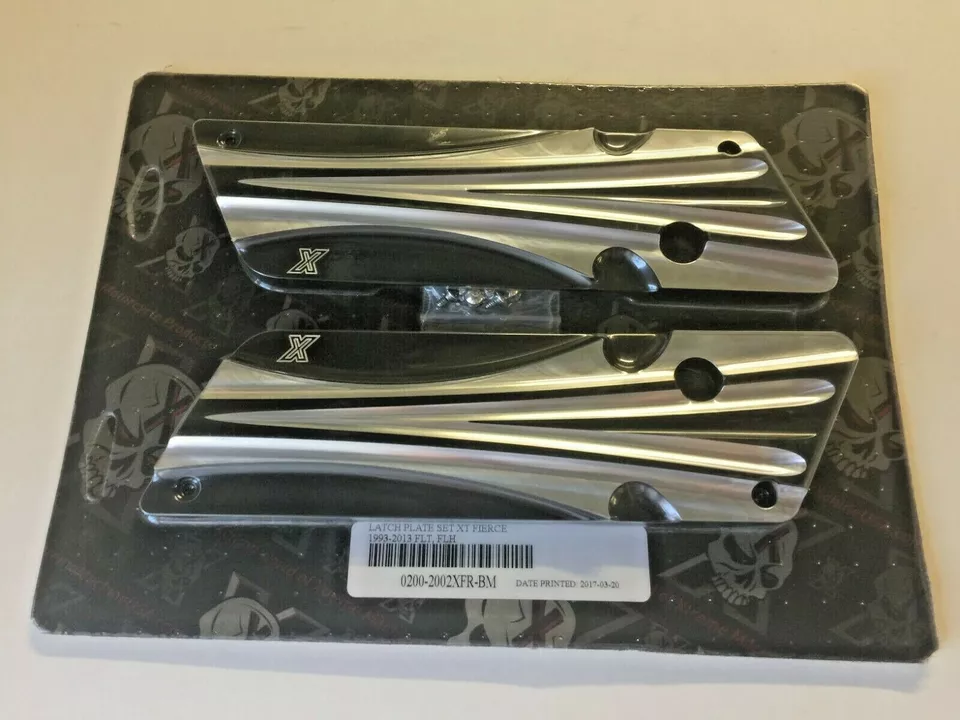 XTREME MACHINE "FIERCE" 93-13 NEGRO ALFORJA TOURING PLACA CIERRE CUBIERTAS HARLEY Foto 2 de 2