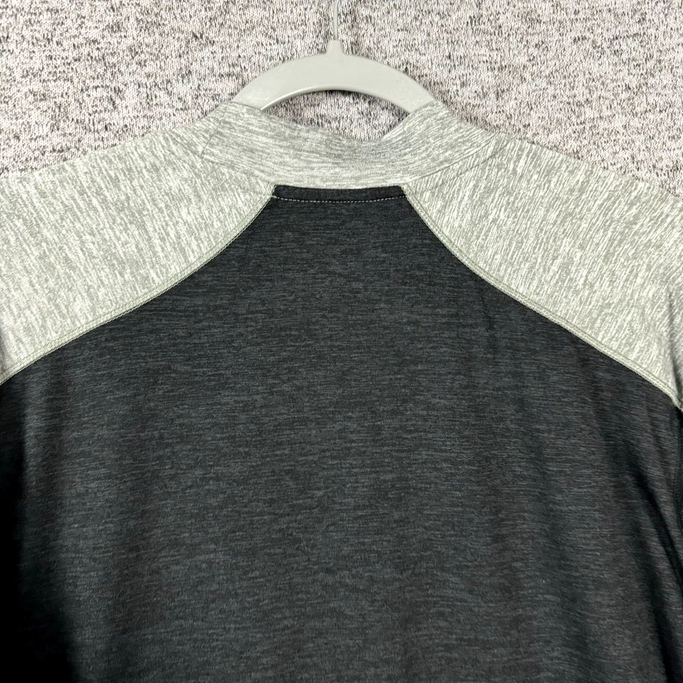 Мужская рубашка пуловер Brooks размер Large серый/черный полиэстер с длинным рукавом - Изображение 4 из 4