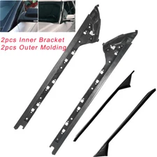 Pair Inner & Outer Windshield A Pillar Molding Trim For Ford Explorer 2011-2019