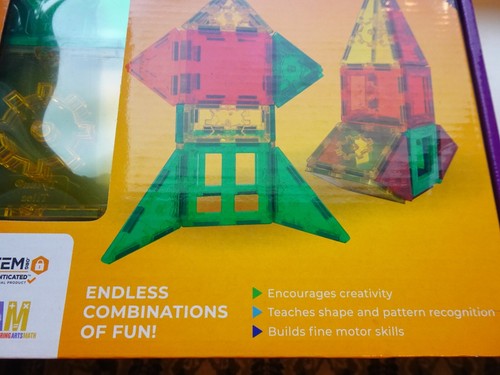 NIB Tytan Magnetic Building Tiles with STEM Certification - 60 Piece Club Kit - 第 4/4 張圖片