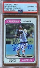 👍Nolan Ryan PSA/DNA Certified Gem MT 10 Hand Signed “74” Topps Trading Card👍