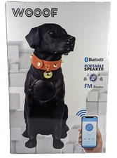 Wooof Max Power Black Lab Bluetooth Portable Speaker w/ FM Radio MD562-BK NEW