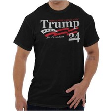 Camiseta Camiseta Donald Trump For President 2024 Campaña Mujer u Hombre Cuello Redondo
