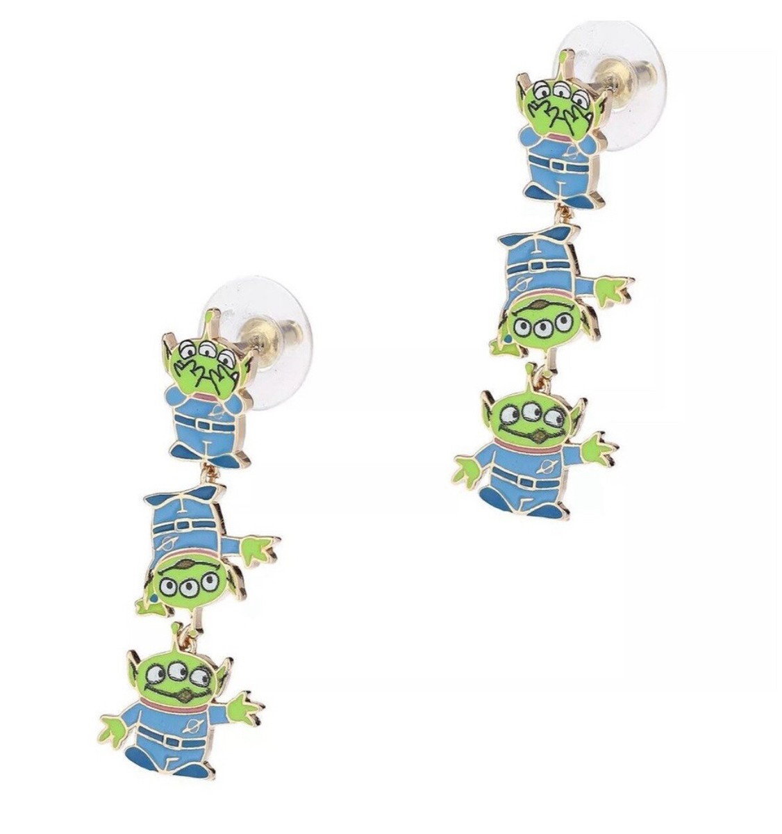 Disney Pixar BAUBLEBAR Toy Story Aliens Drop Earrings Enameled NIB