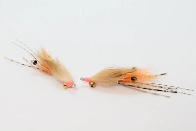 Petersons Spawning Shrimp Bonefish (4 Flies) Size 2, 4 or 6 - Gamakatsu Hooks!