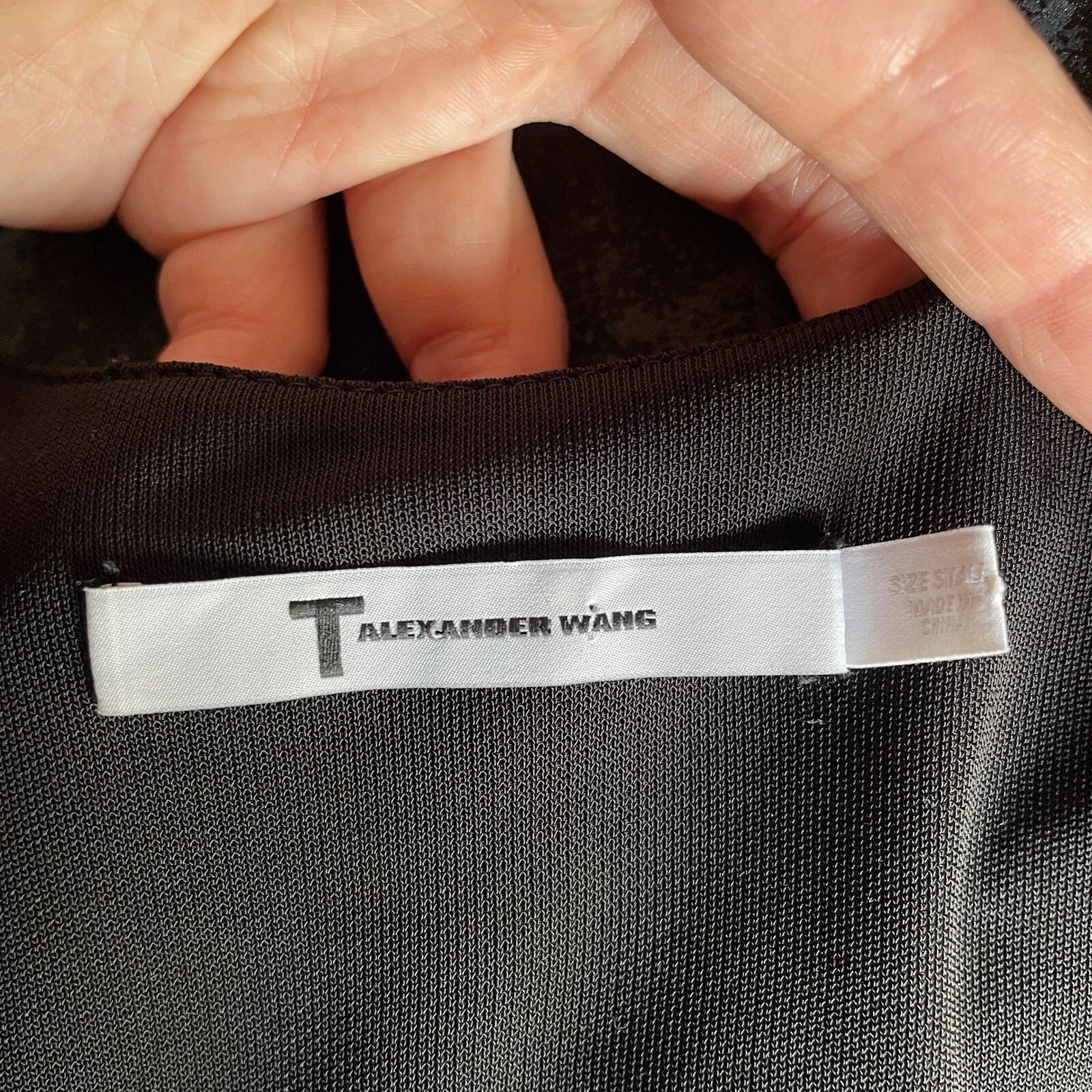 Abito midi T by Alexander Wang nero senza maniche con cappuccio dietro taglia S small