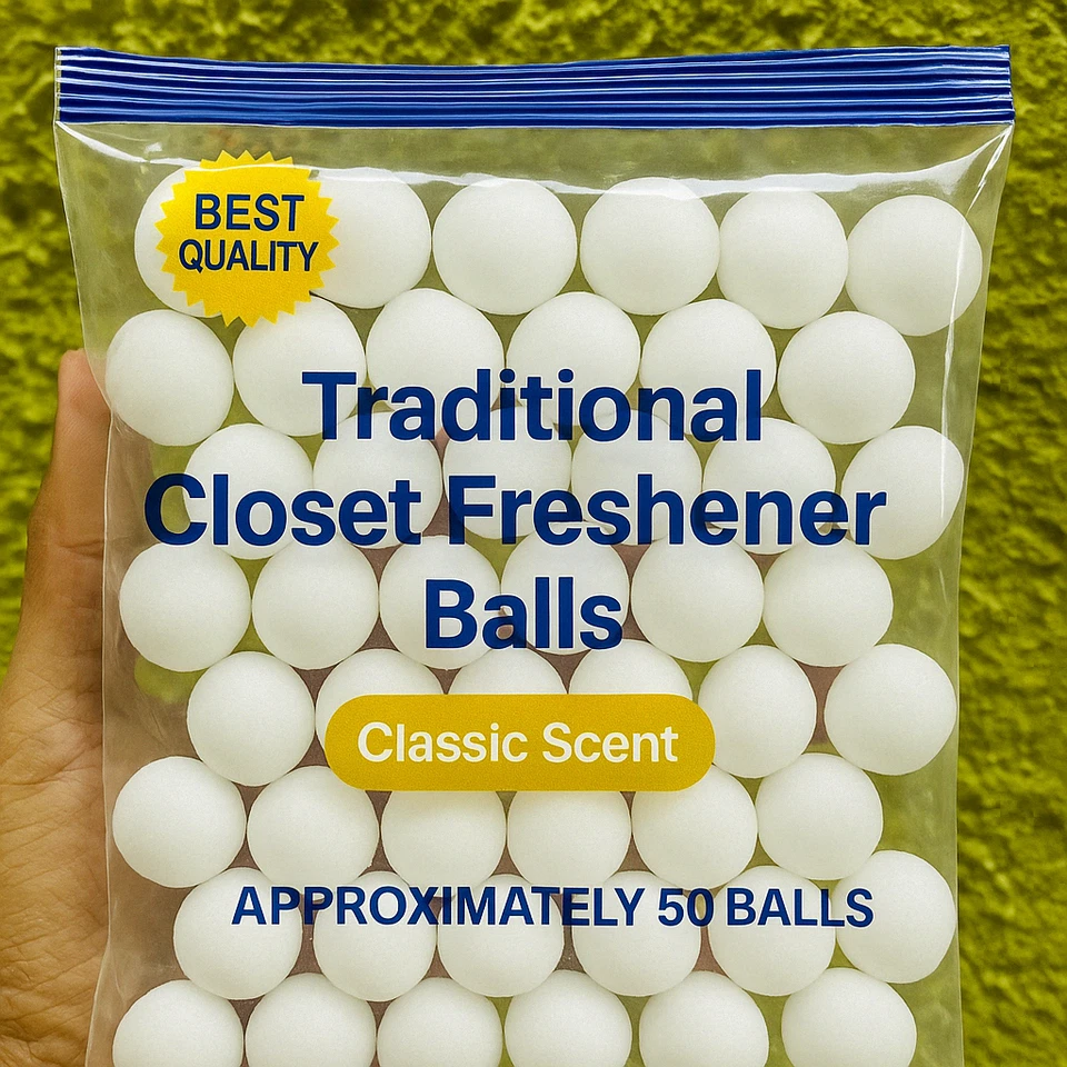 50 Balls Traditional Closet Freshener Balls – Classic Aroma – 100g - Image 2 of 4