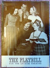 Playbill -  Junior Miss  Lyceum Theatre  August 19, 1942  With Ticket Stubs
