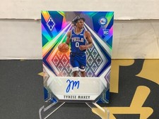 2020-21 Panini Chronicles Phoenix Tyrese Maxey Rookie Auto Prizm