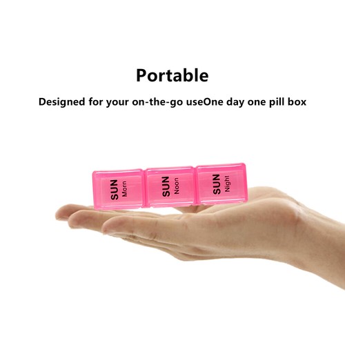 7 Day Pill Box Organizer Weekly Medicine Storage Container Travel Case Portable - Picture 7 of 7