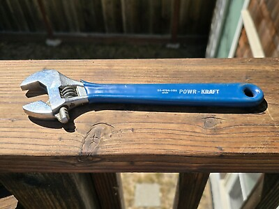 #ad #ad Vintage 10quot; Powr Kraft Adjustable Wrench 84 4704 10H Spain $9.99