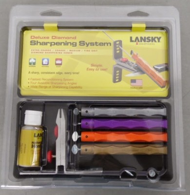 Lansky Knife Sharpeners Lkdmd Deluxe Diamond Sharpening System 4 Hone Use New 80999057001 Ebay