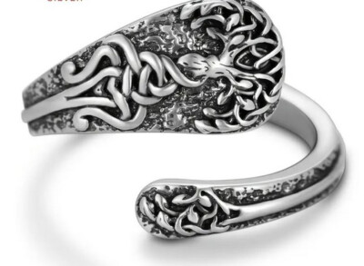 Baum Keltischer Knoten Sterling Silber Löffelring
