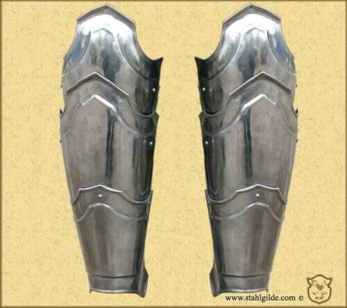 Medieval Pair Of Leg Greaves Handmade Fantasy Leg Protector Metal Armor - Picture 1 of 2