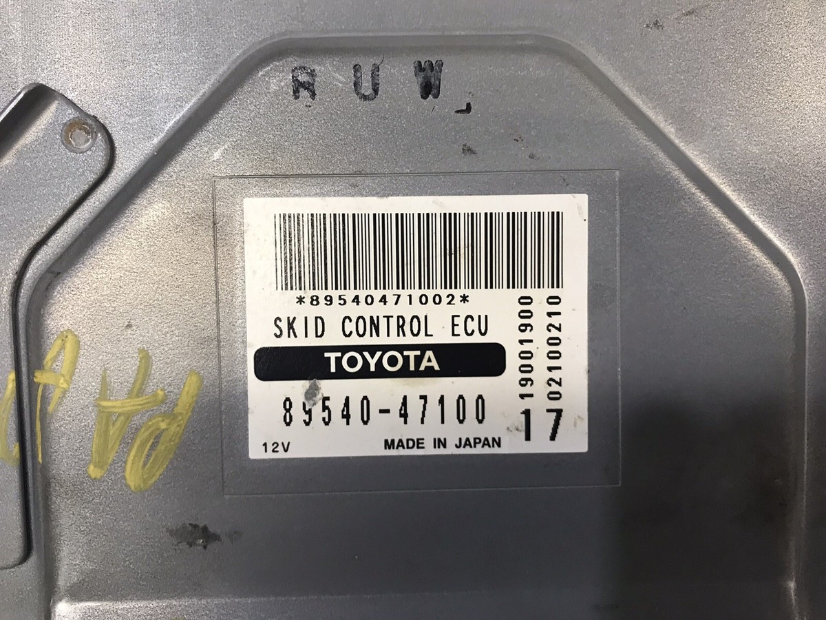 2005-2009 toyota prius abs & skid control module computer 89540