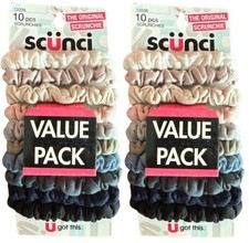 2 Pack- Scunci Beige Scrunchies, 10 count