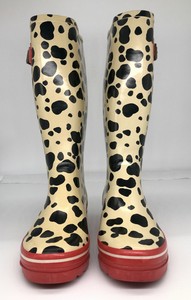 cow print rubber boots