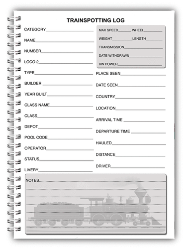 NEU A5 ZUG SPOTTING LOGBUCH/PERSONALISIERT/GEBURTSTAG PAPA VATERTAG GESCHENK 03 - Bild 9 von 9