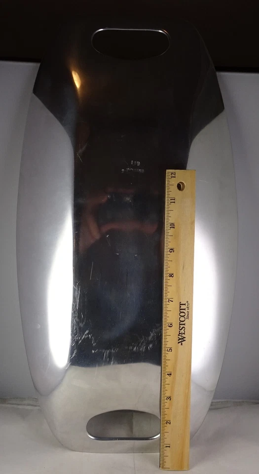 Nambe 18.5" Silver Colored Handled Tray Model 611 - Image 4 of 4