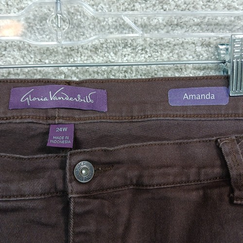 Gloria Vanderbilt Jeans Womens Size 24W Purple Denim Amanda Plus Size Relaxed - Picture 8 of 11