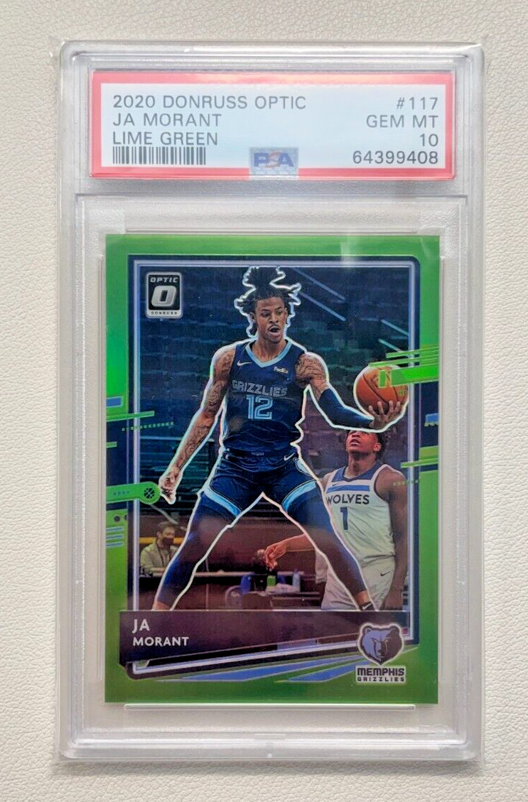 2020 Panini Optic Basketball Ja Morant Lime Green /149 PSA 10 2nd year #117