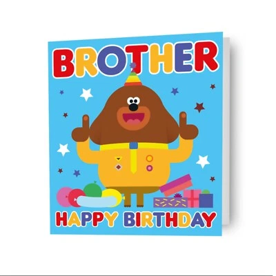 DANILO PROMOTIONS LTD Brother Birthday Card Hey Duggee Birthday Card Includes Envelope 7x6 Inches