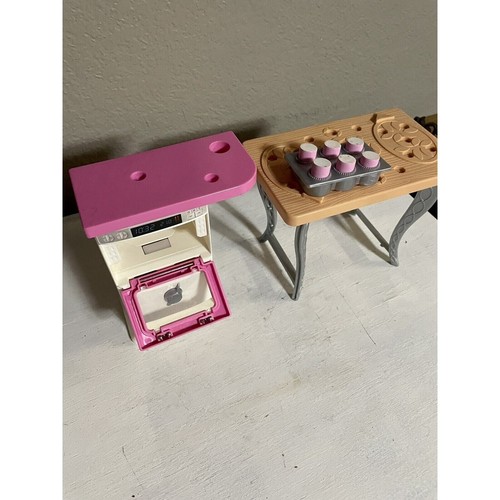 Barbie Kitchen Furniture Oven Cookware Baking and Kitchen Table Furniture Replac - Picture 6 of 7