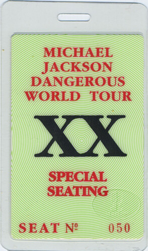 MICHAEL JACKSON 1992 LAMINATED BACKSTAGE PASS green - Picture 1 of 1