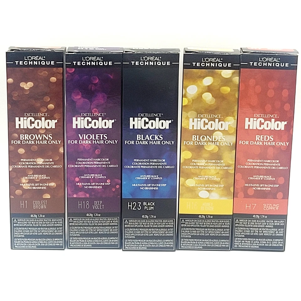 LOREAL L'Oreal - Excellence HiColor for Dark Hair - 1.74oz / 49.29g each - CHOOSE ANY