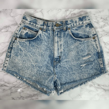 Chic Vintage Custom Cutoff Acid Wash Denim Jean Shorts 12 Petite