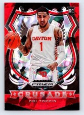 2020 21 Panini Prizm Draft Picks OBI TOPPIN RC #87 Crusade Red Ice