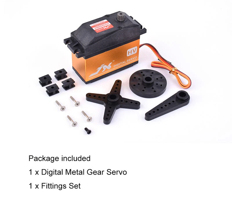 JX RC Servo PDI-HV2060MG 60KG 180° Digital Alto Torque Para Carro de Controle Remoto 1/5 Baja - Imagem 2 de 4