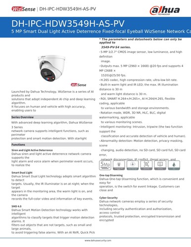 DAHUA CCTV SECURITY SYSTEM 5MP AUDIO MIC CAMERA COLORVU OUTDOOR NIGHT VISION LED - Picture 2 of 12