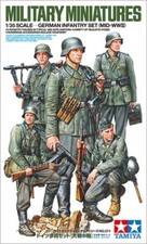 Tamiya 35371 1/35 Scale Military Figure Model Kit Mid-WWII German Infantry Set
