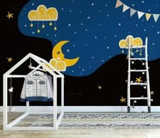 3D Starry Sky Banner R077 Wallpaper Wall Mural Self-adhesive Removable Panda