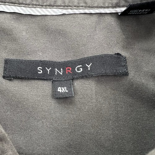 Synrgy Hemd Herren 4XL grau Flip Cuff Ziernähte Langarm klassisch - Bild 2 von 15