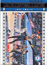 2021-22 NBA Hoops Basketball Lights Camera Action #9 Joel Embiid 76ers