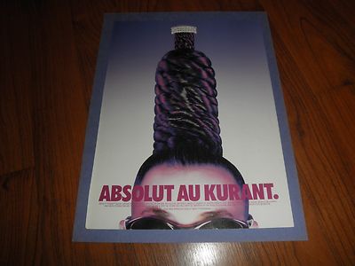 ABSOLUT AU KURANT  AD- 1996-Original Magazine Print
