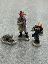 Hudson Pewter Villagers 3pc #5622 Chief McCormack, #5624 Timmy & #5647 Sparky EC
