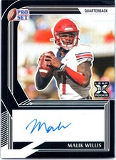 2022 Leaf Pro Set Malik Willis PA-MW2 On-Card Auto 6/20 Rookie RC Signed Limited. rookie card picture