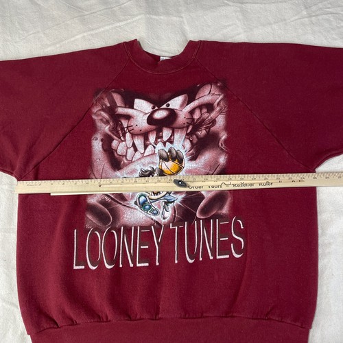 Suéter De Colección Looney Tunes Para Hombres 2XL XXL Rojo Años 90 Taz Tasmania Hecho en EE. UU. Y2K - Imagen 9 de 11