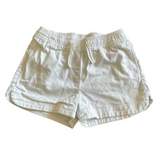 Crewcuts J.Crew Girls White Pull On Shorts Gold Drawstring Size 10 Re-Imagined