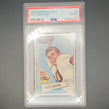 Bowman 1952 Small Otto Graham #2 Cleveland Browns Football PSA 4 Card