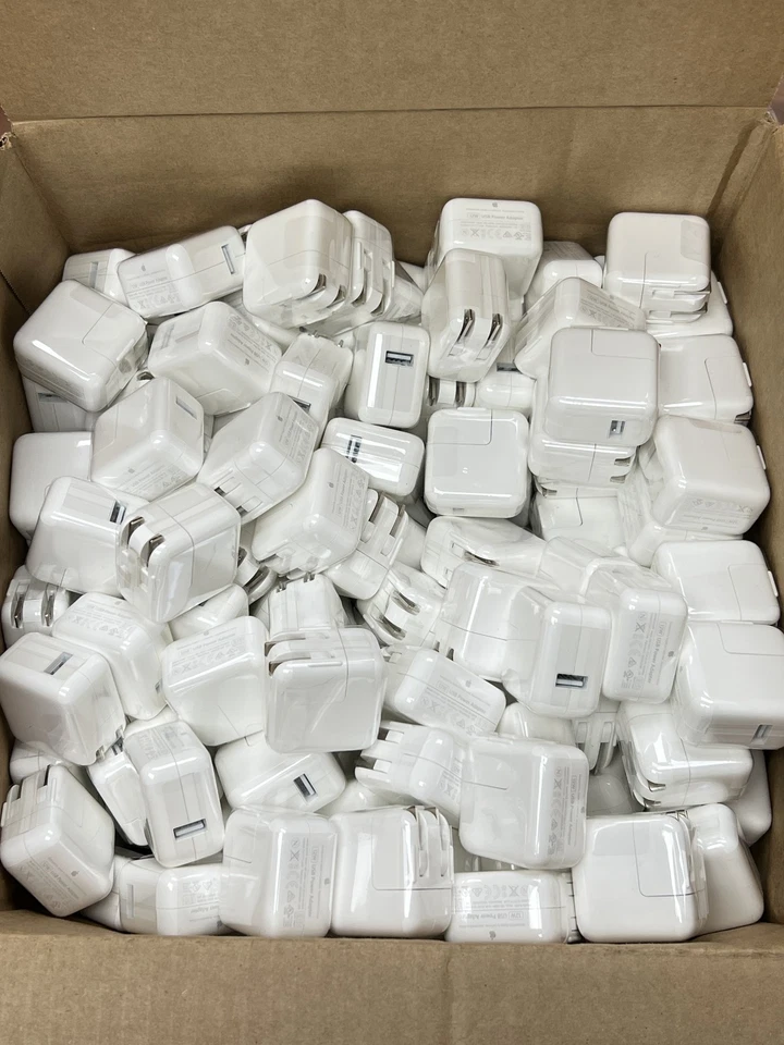 Lote de 100 - Original/OEM Apple 12W Adaptador de Corriente USB/Ladrillos Cargador - A1401 Foto 3 de 4