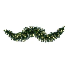 Vickerman 72" Oregon Fir Artificial Christmas Swag with Single LED in Green