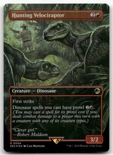 Hunting Velociraptor [Borderless] #4 Prices | Magic Jurassic World
