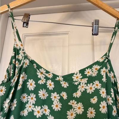 slim fit dress slacks Reformation Mini Wrap Dress Green Ruffled Floral Print Crepe Size Extr   Celebrity Owned